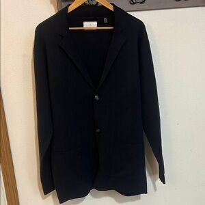 7 Diamonds Brighton Navy Blue Knit Sweater, pockets, buttons size Large